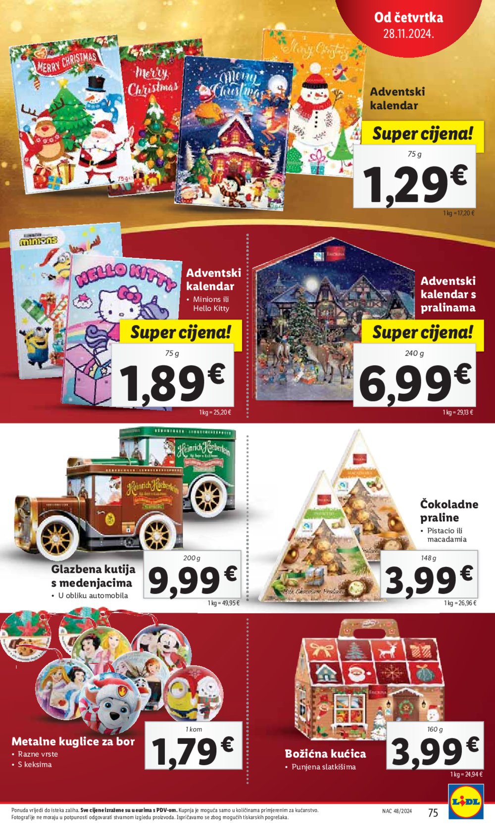 Lidl super ponuda od ponedjeljka 25.11.-01.12.2024.