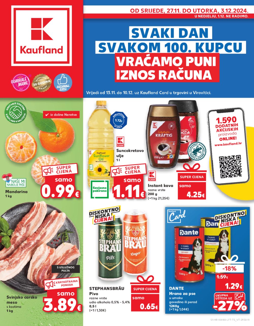 Kaufland katalog Akcija 27.11.-03.12.2024. Virovitica