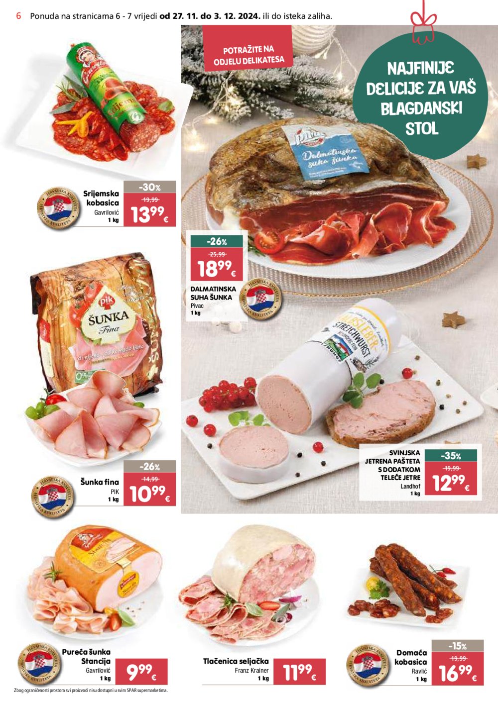 SPAR katalog Akcija 27.11.-03.12.2024.