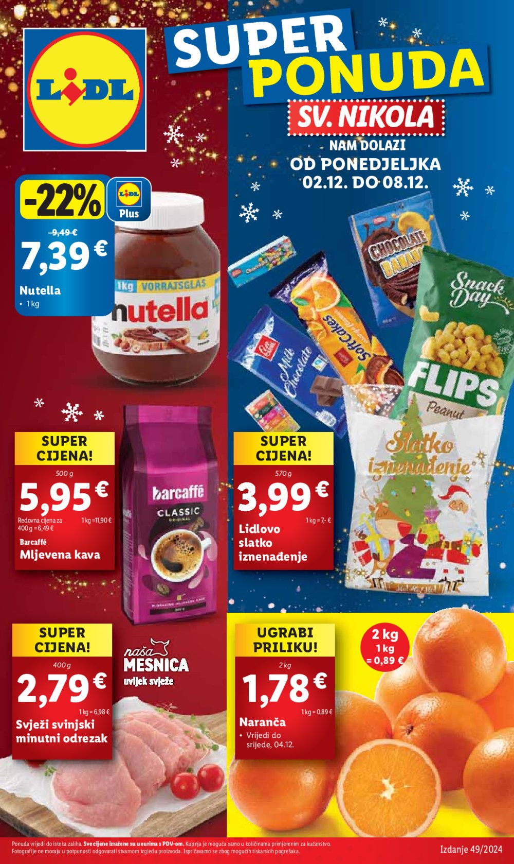 Lidl super ponuda od ponedjeljka 02.12.-08.12.2024.