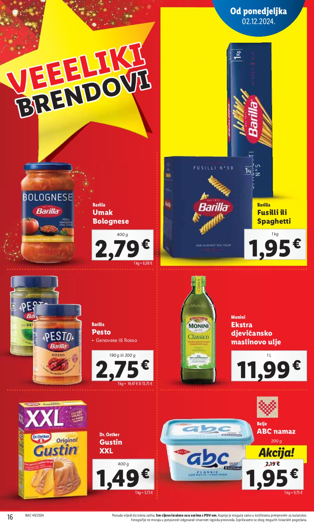 Lidl super ponuda od ponedjeljka 02.12.-08.12.2024.