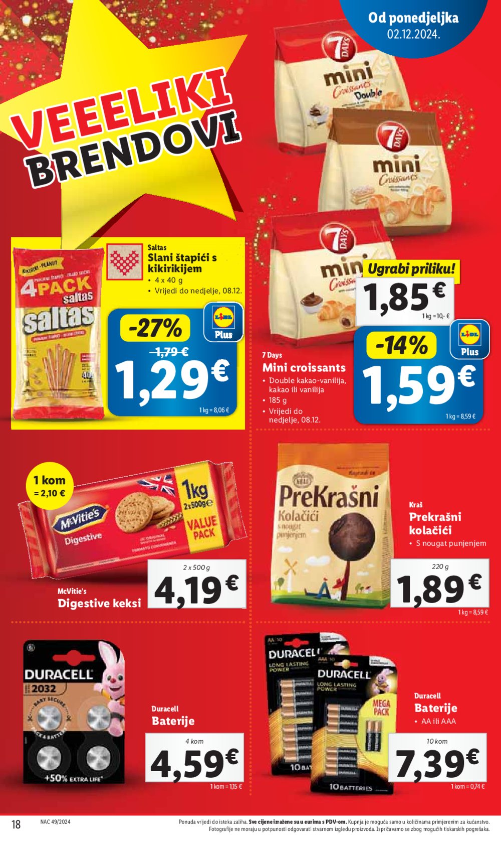 Lidl super ponuda od ponedjeljka 02.12.-08.12.2024.