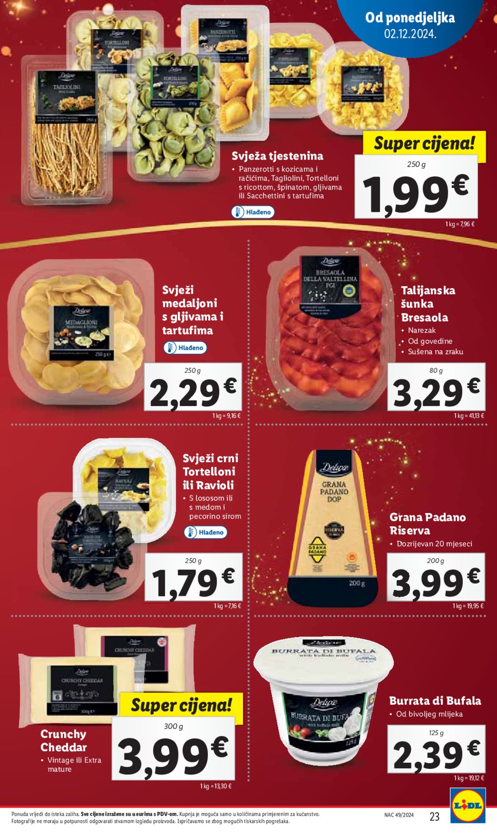 Lidl super ponuda od ponedjeljka 02.12.-08.12.2024.