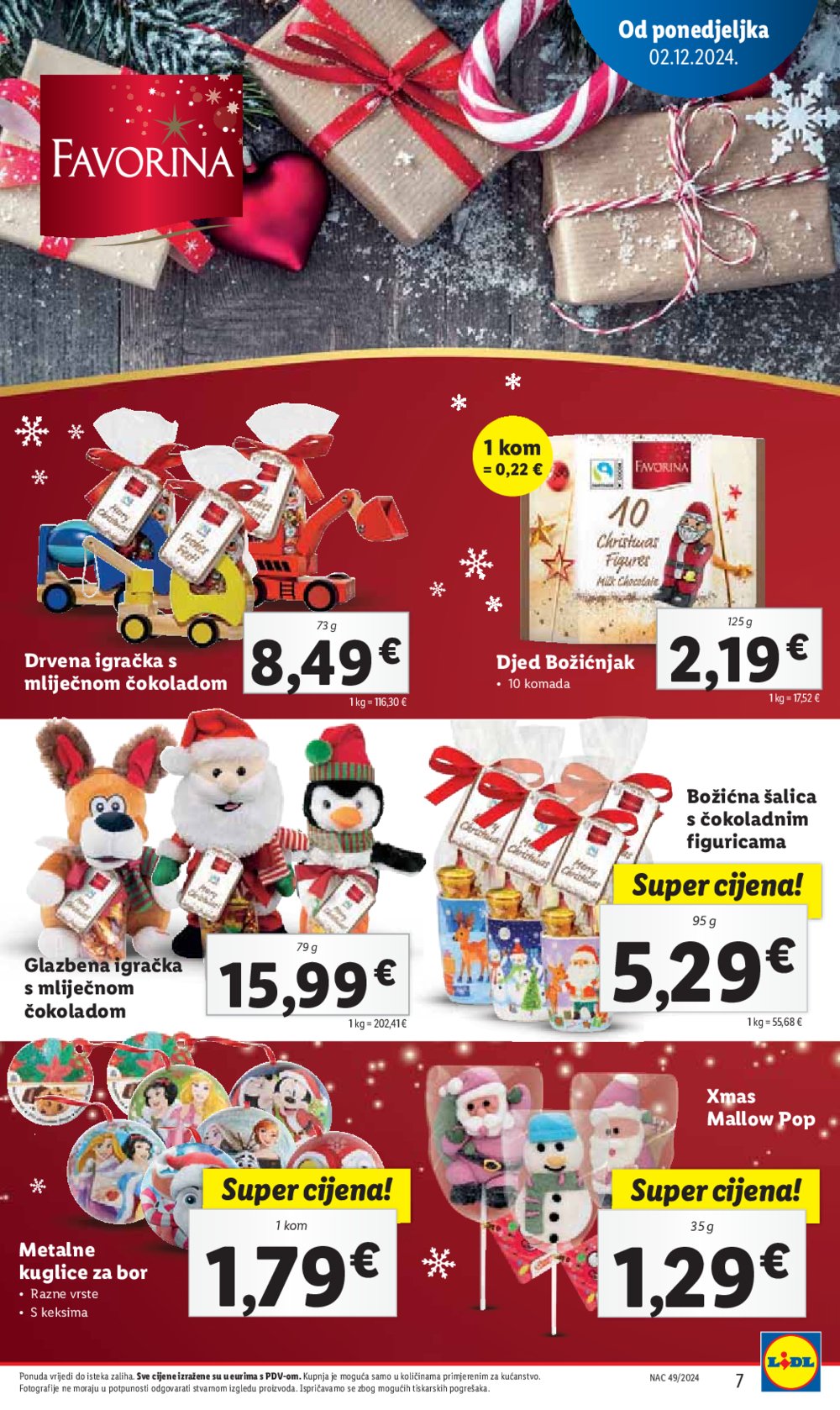 Lidl super ponuda od ponedjeljka 02.12.-08.12.2024.