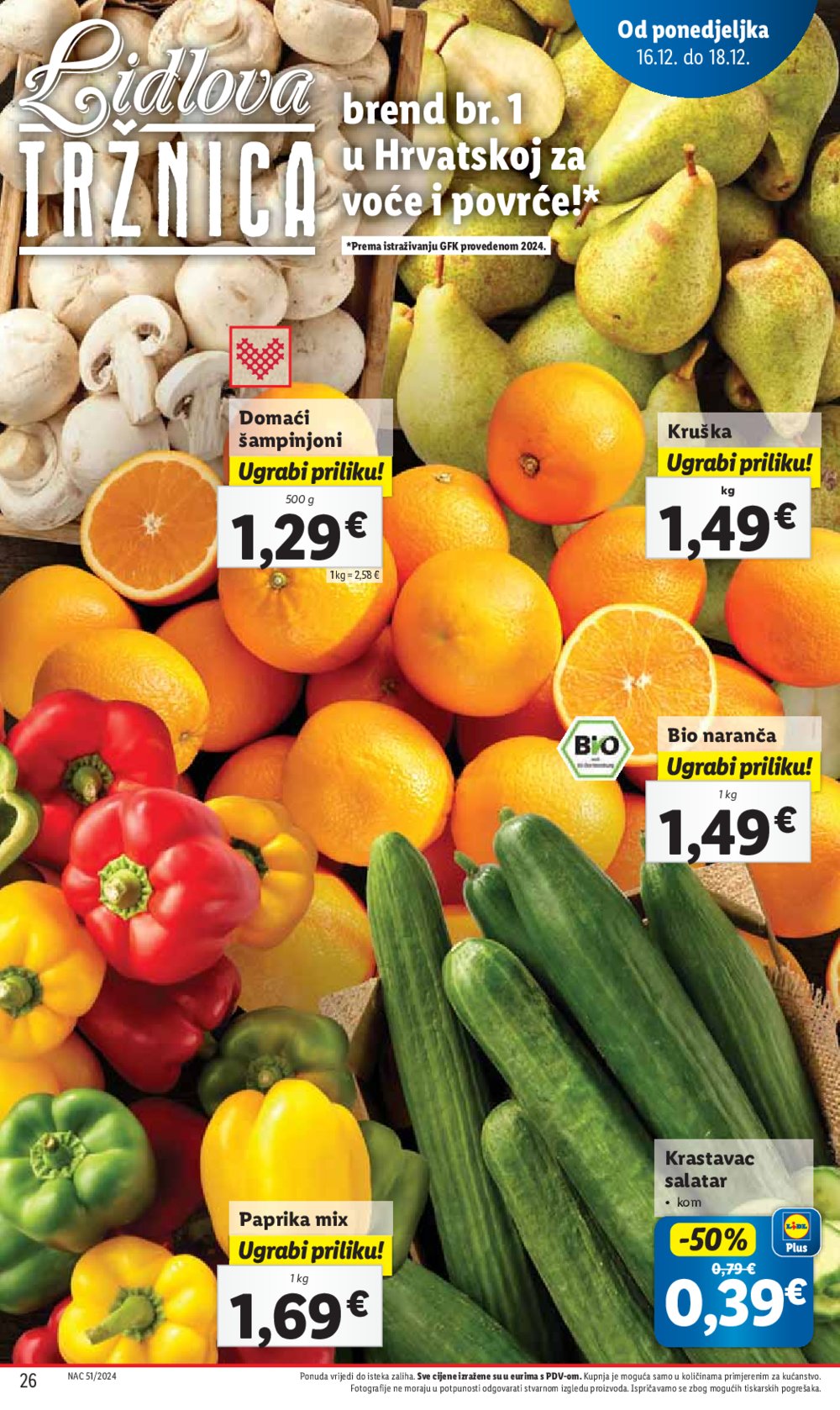 Lidl katalog Super ponuda od ponedjeljka 16.12.-24.12.2024.