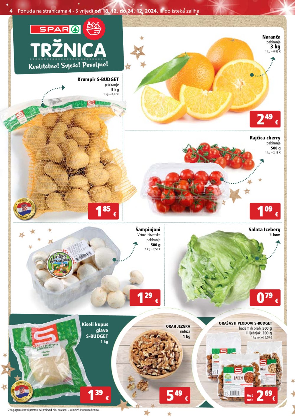 SPAR katalog Akcija 18.12.-24.12.2024.