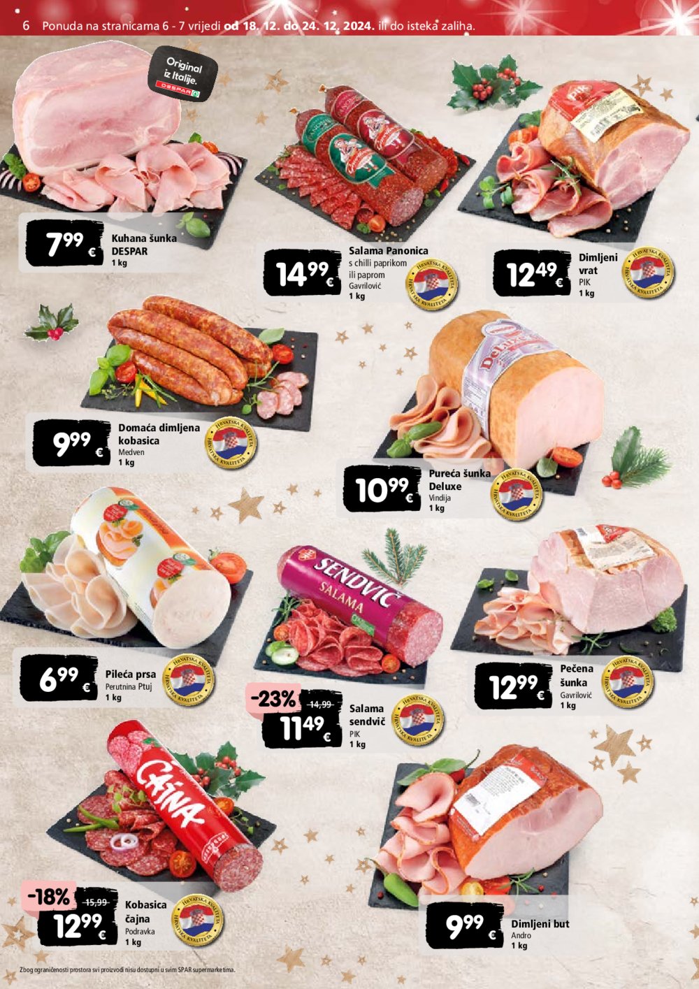 SPAR katalog Akcija 18.12.-24.12.2024.