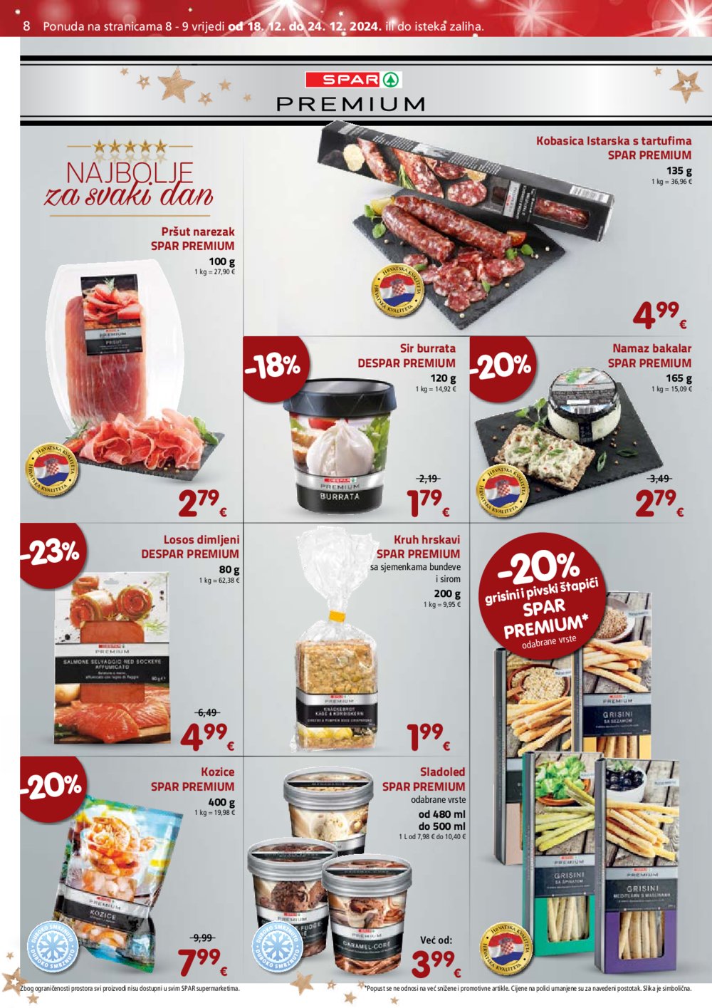 SPAR katalog Akcija 18.12.-24.12.2024.