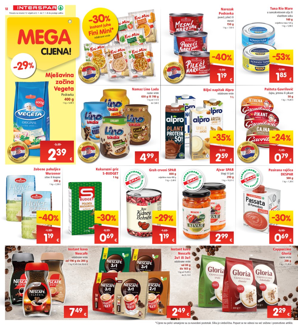 INTERSPAR katalog Akcija 02.01.-07.01.2025.