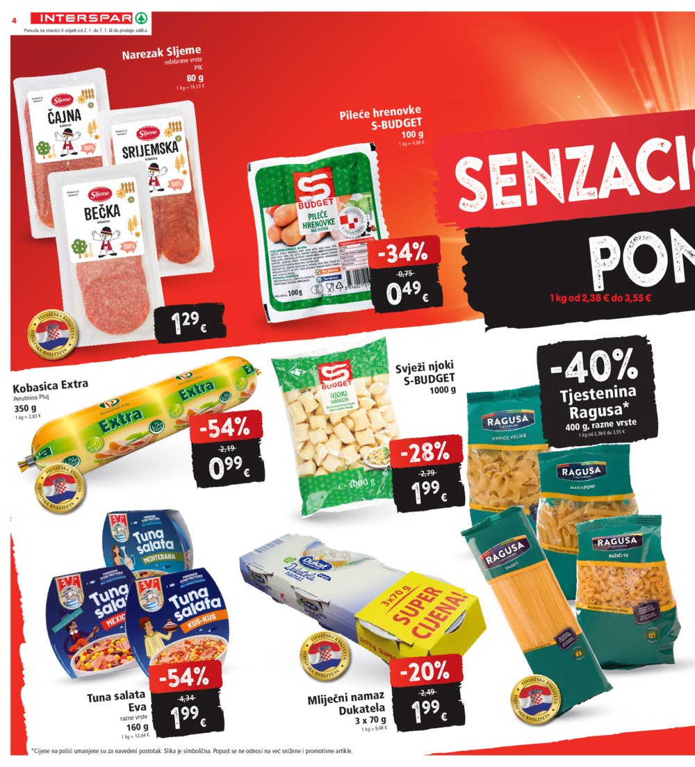 INTERSPAR katalog Akcija 02.01.-07.01.2025.