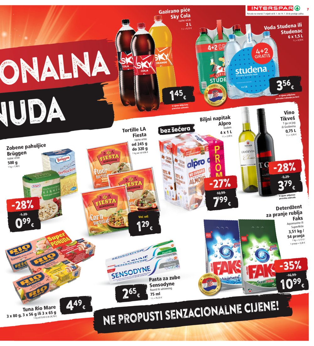 INTERSPAR katalog Akcija 08.01.-14.01.2025.