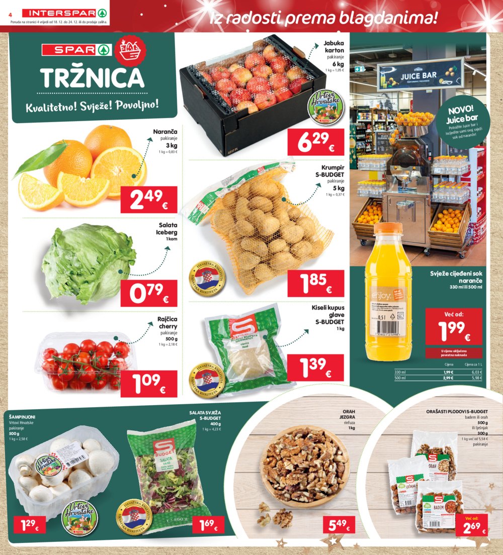 INTERSPAR katalog Akcija 18.12.-24.12.2024.