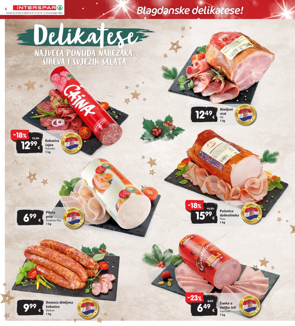 INTERSPAR katalog Akcija 18.12.-24.12.2024.