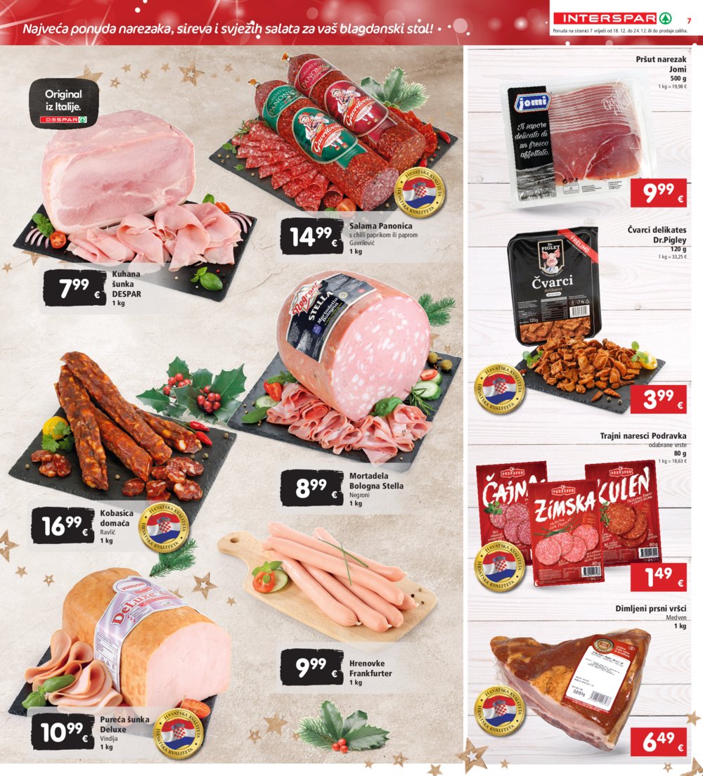 INTERSPAR katalog Akcija 18.12.-24.12.2024.