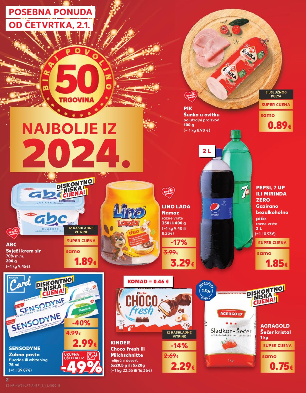 Kaufland katalog Akcija 01.01.-07.01.2025. Odabrane poslovnice