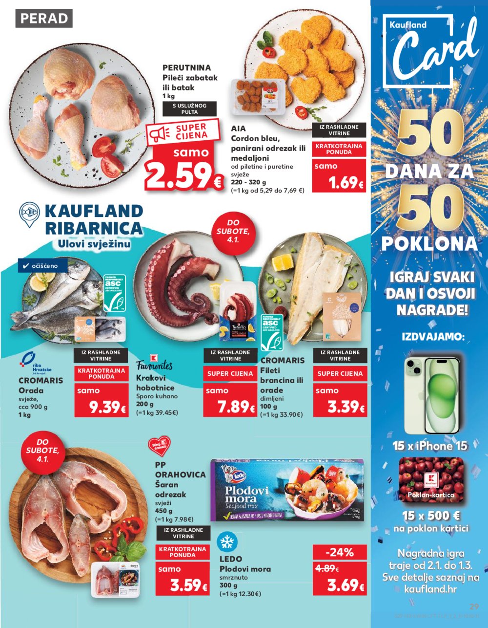 Kaufland katalog Akcija 01.01.-07.01.2025. Odabrane poslovnice