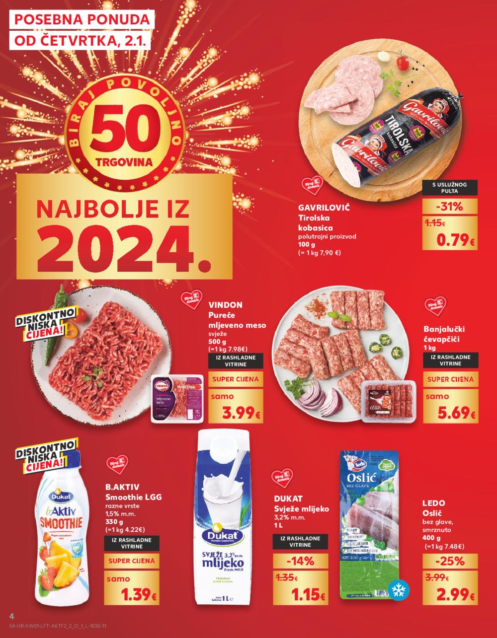 Kaufland katalog Akcija 01.01.-07.01.2025. Odabrane poslovnice