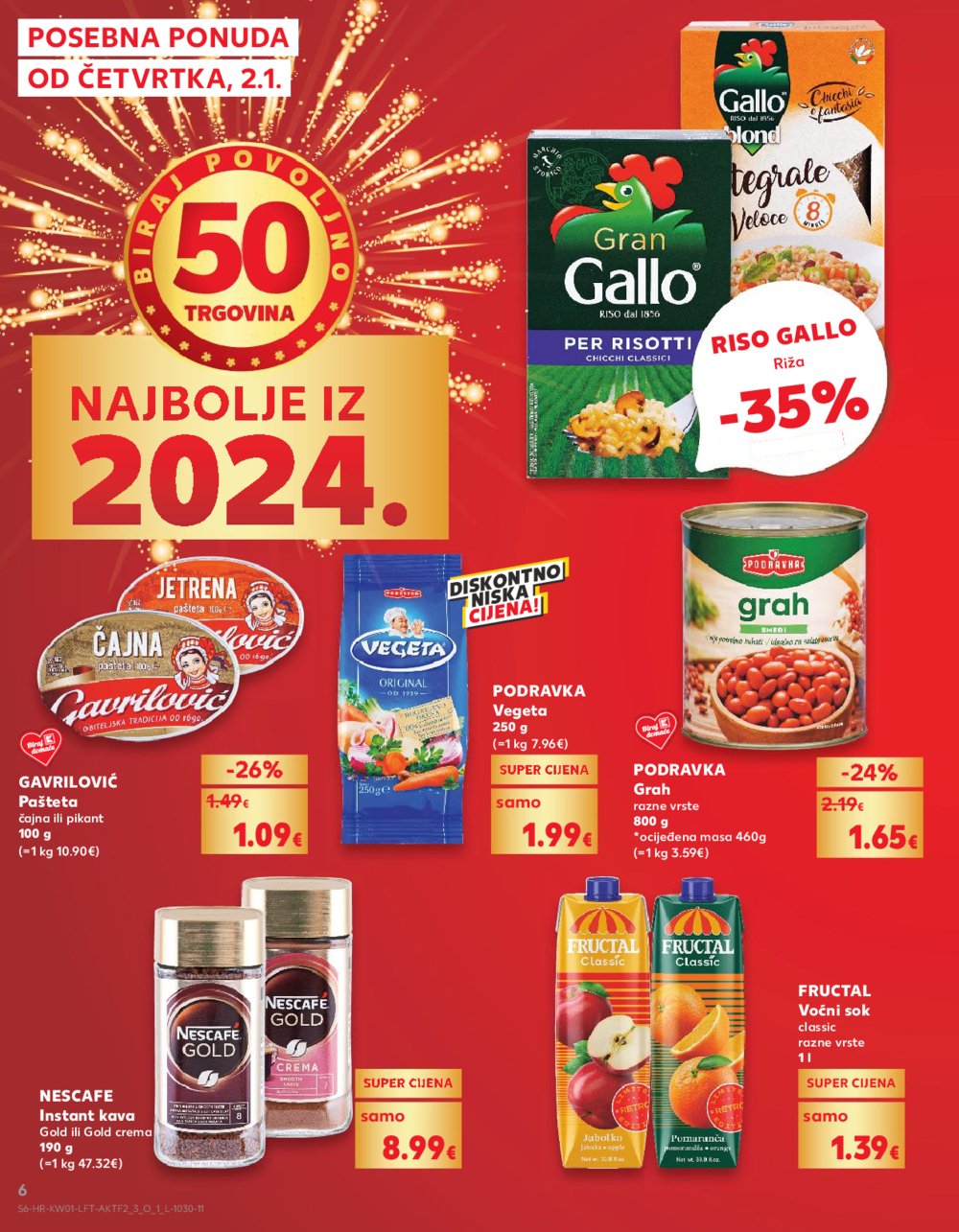 Kaufland katalog Akcija 01.01.-07.01.2025. Odabrane poslovnice