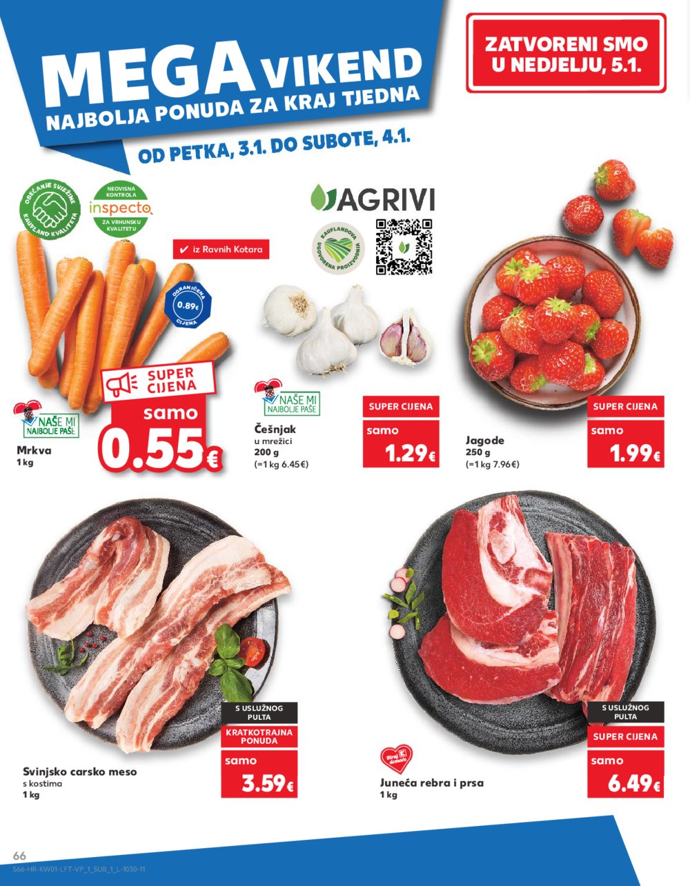 Kaufland katalog Akcija 01.01.-07.01.2025. Odabrane poslovnice