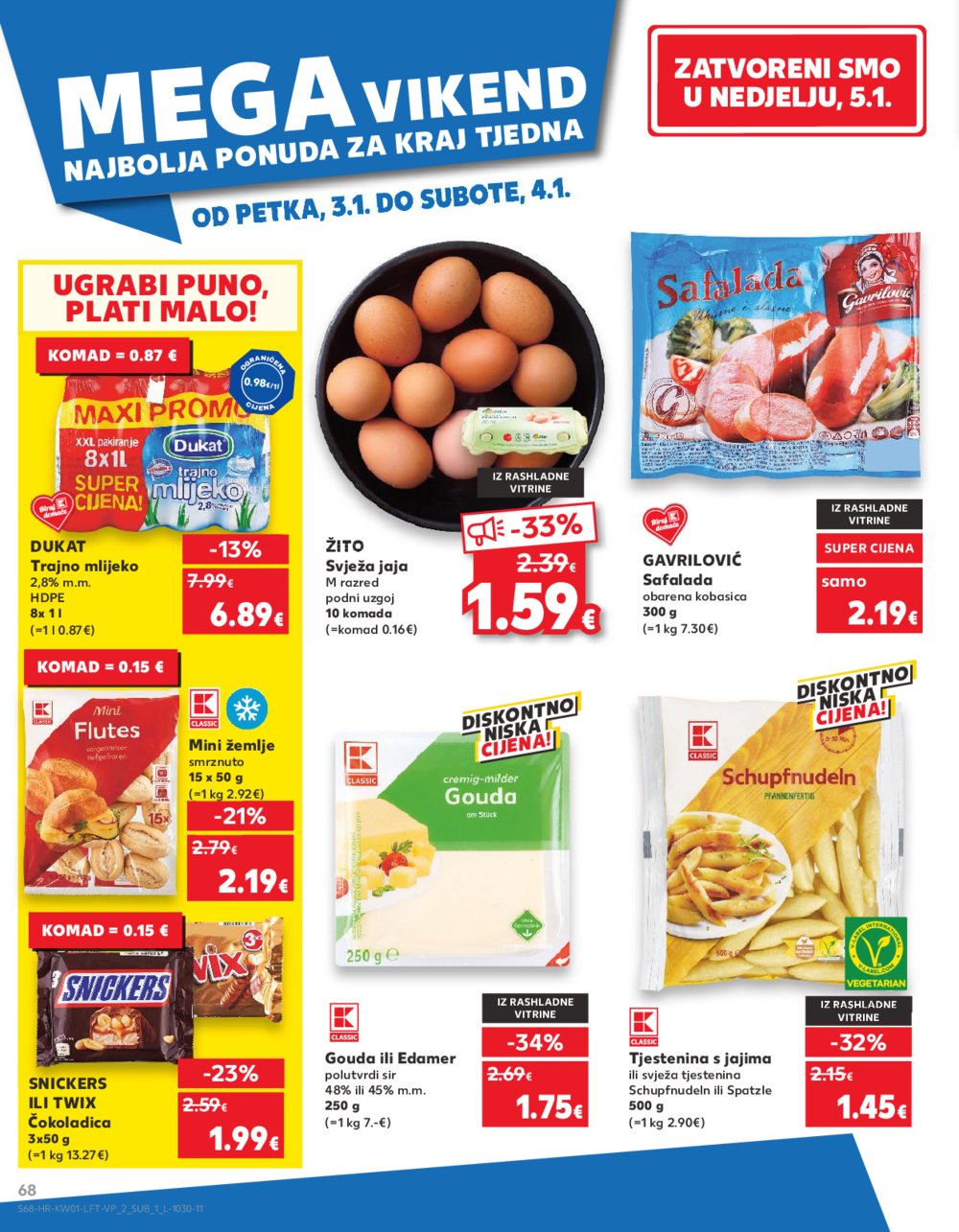 Kaufland katalog Akcija 01.01.-07.01.2025. Odabrane poslovnice