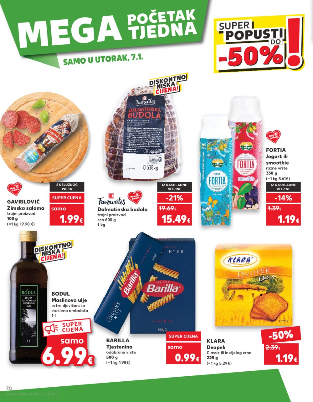 Kaufland katalog Akcija 01.01.-07.01.2025. Odabrane poslovnice