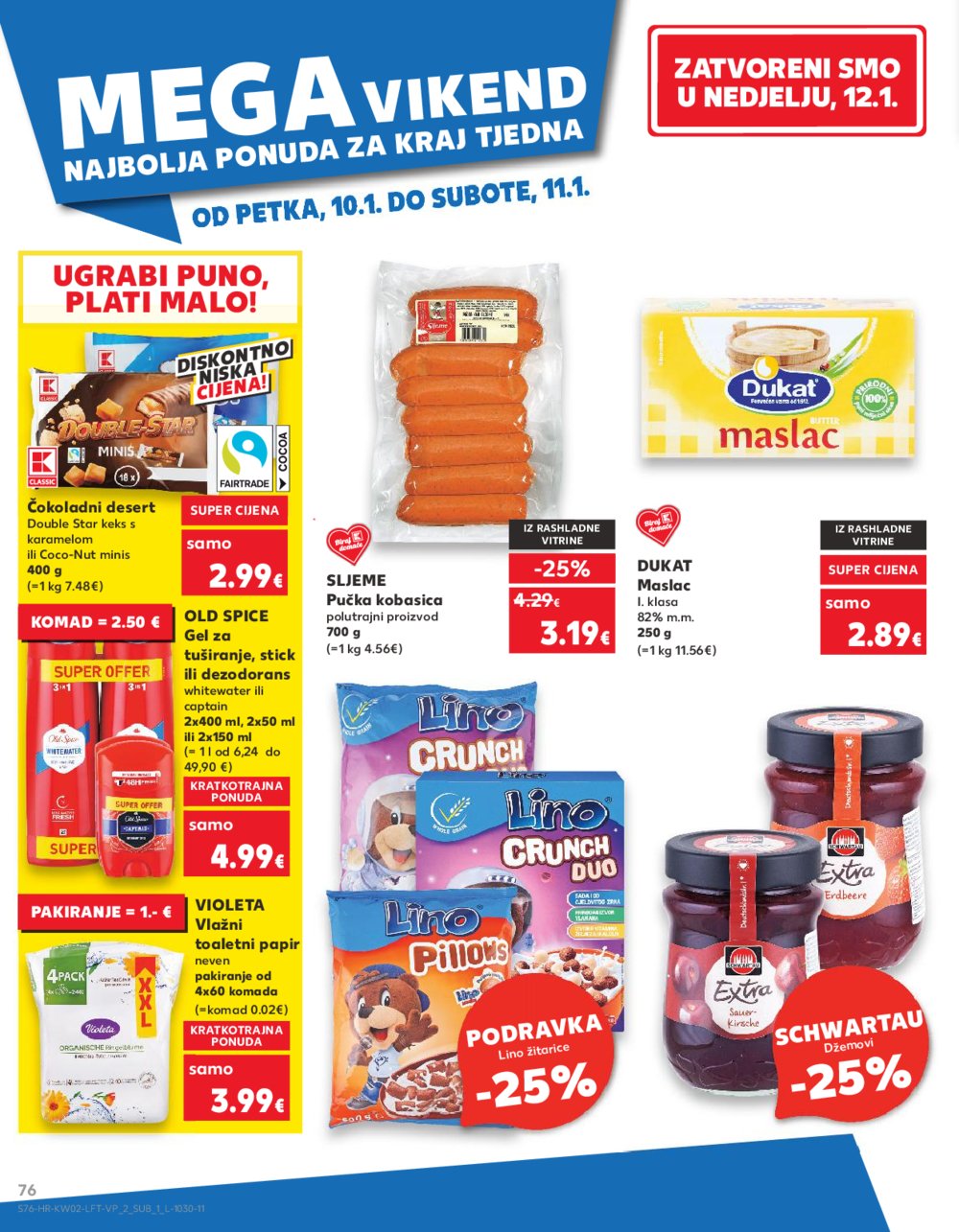 Kaufland katalog Akcija 08.01.-14.01.2025. Odabrane poslovnice