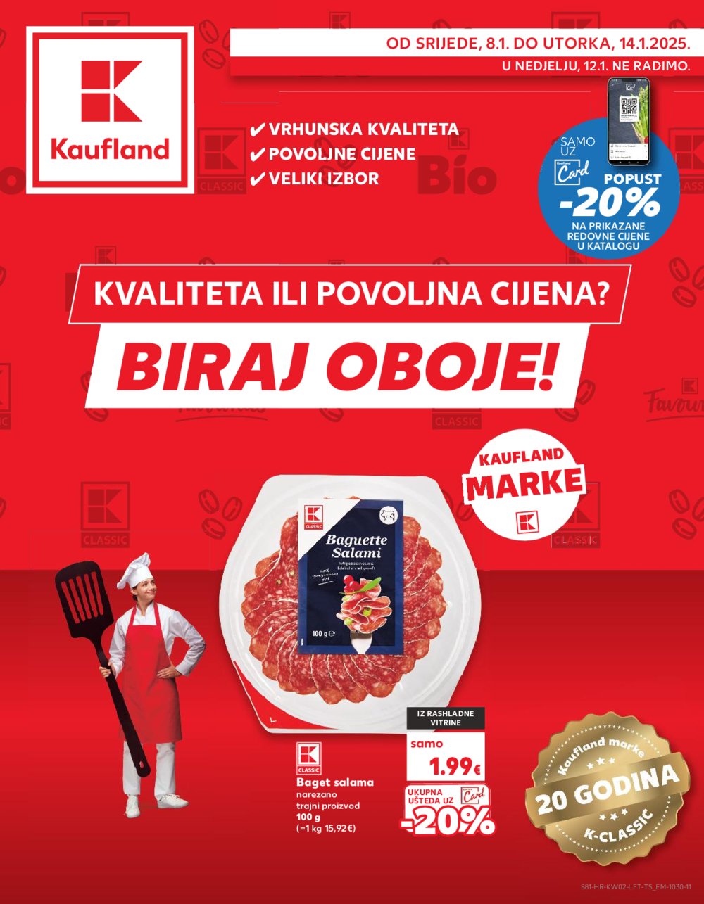 Kaufland katalog Akcija 08.01.-14.01.2025. Odabrane poslovnice