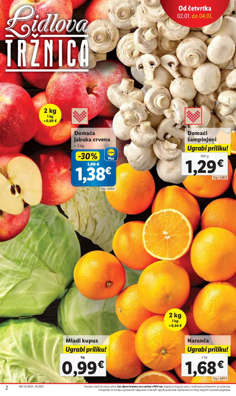 Lidl super ponuda od četvrtka 02.01.-05.01.2025.