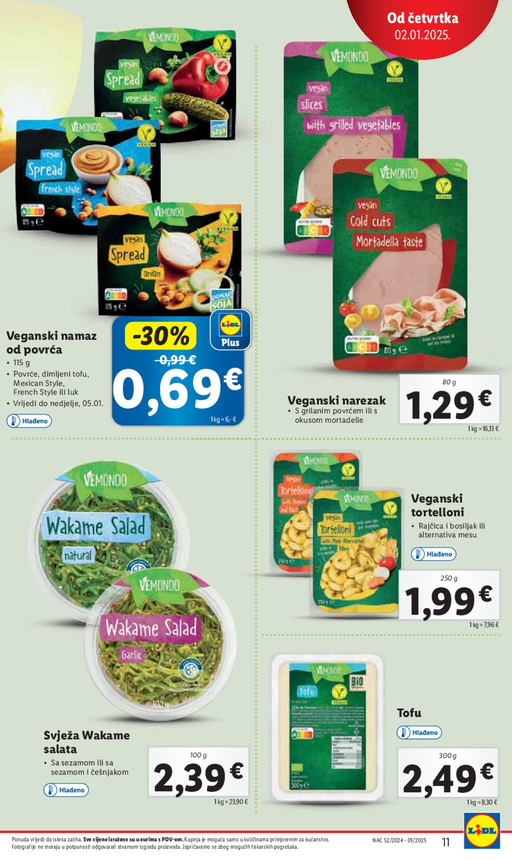 Lidl super ponuda od četvrtka 02.01.-05.01.2025.