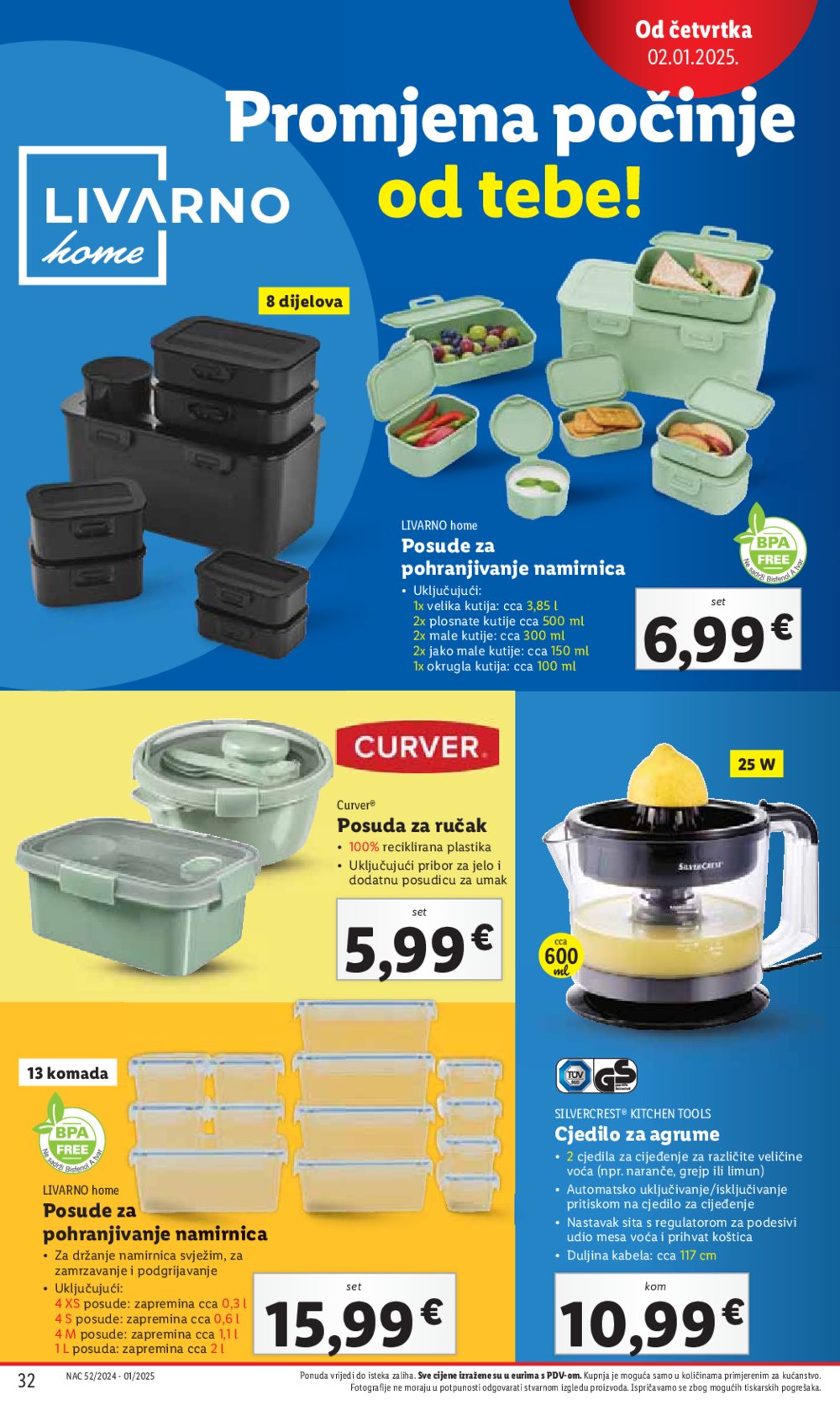 Lidl super ponuda od četvrtka 02.01.-05.01.2025.