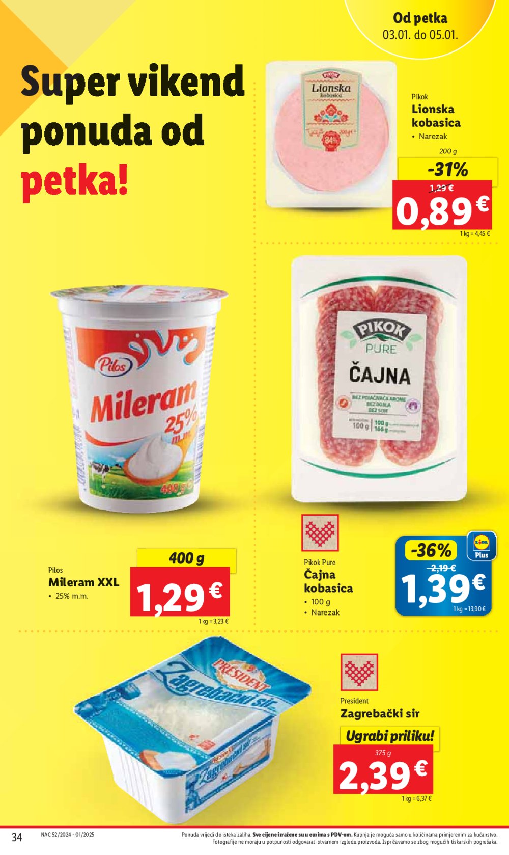 Lidl super ponuda od četvrtka 02.01.-05.01.2025.