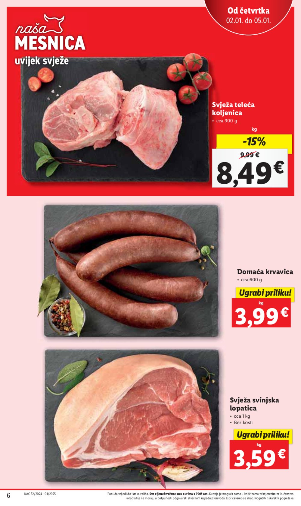 Lidl super ponuda od četvrtka 02.01.-05.01.2025.