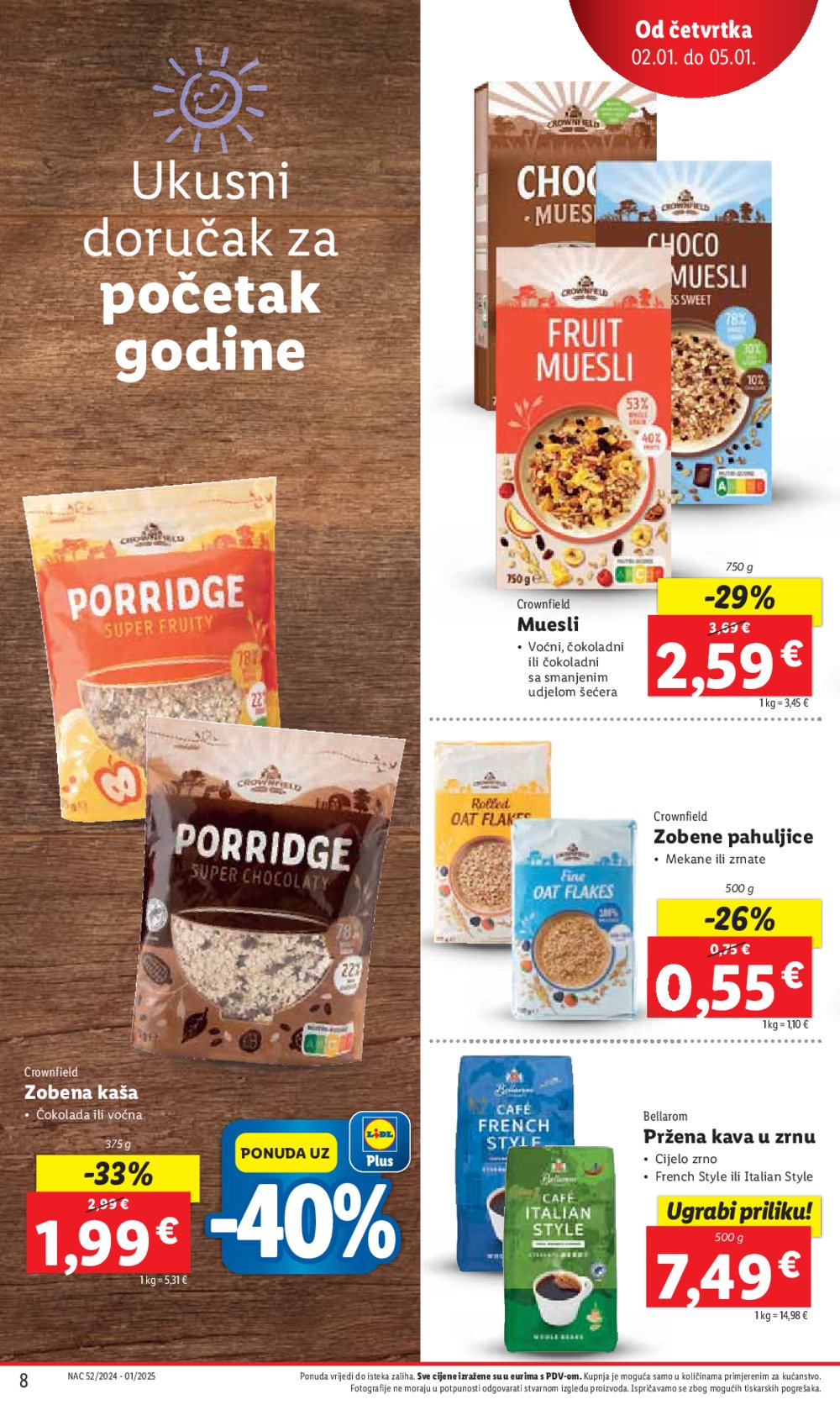 Lidl super ponuda od četvrtka 02.01.-05.01.2025.