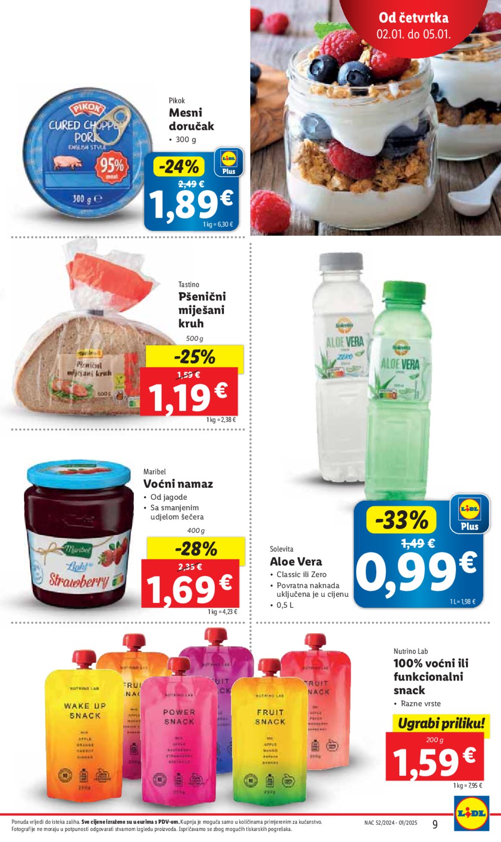 Lidl super ponuda od četvrtka 02.01.-05.01.2025.