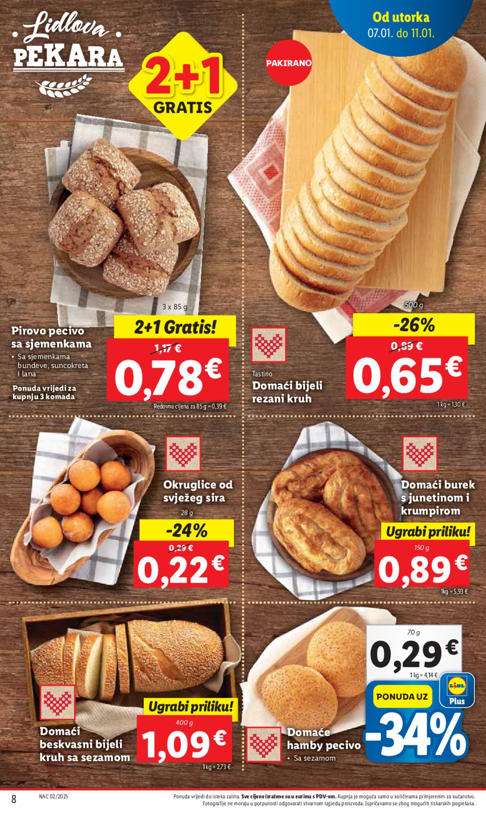 Lidl super ponuda utorka 07.01.-11.01.2025.