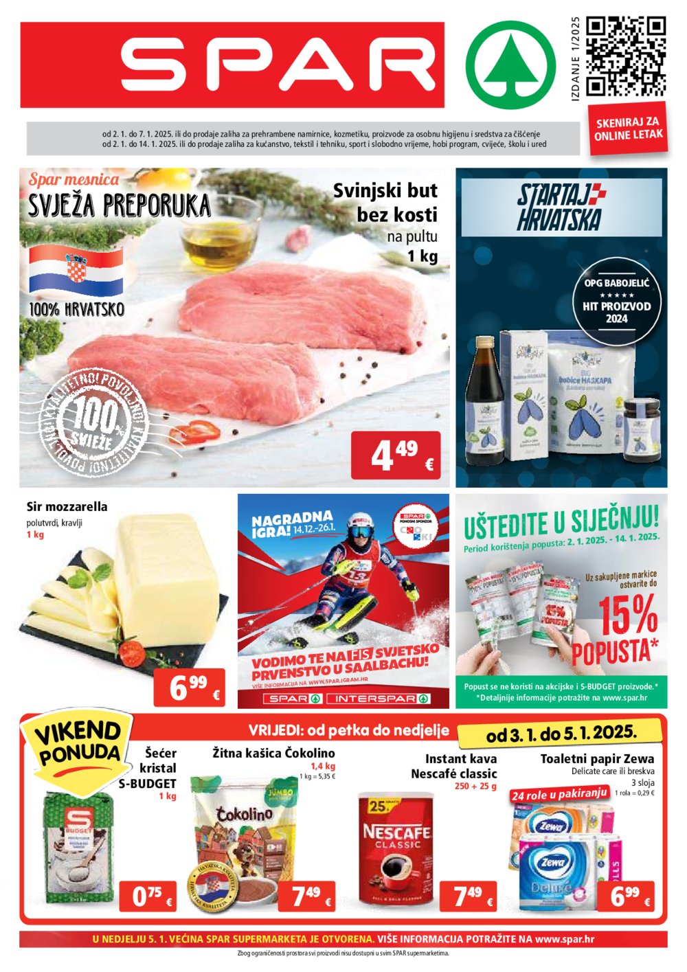 SPAR katalog Akcija 02.01.- 07.01. 2025.