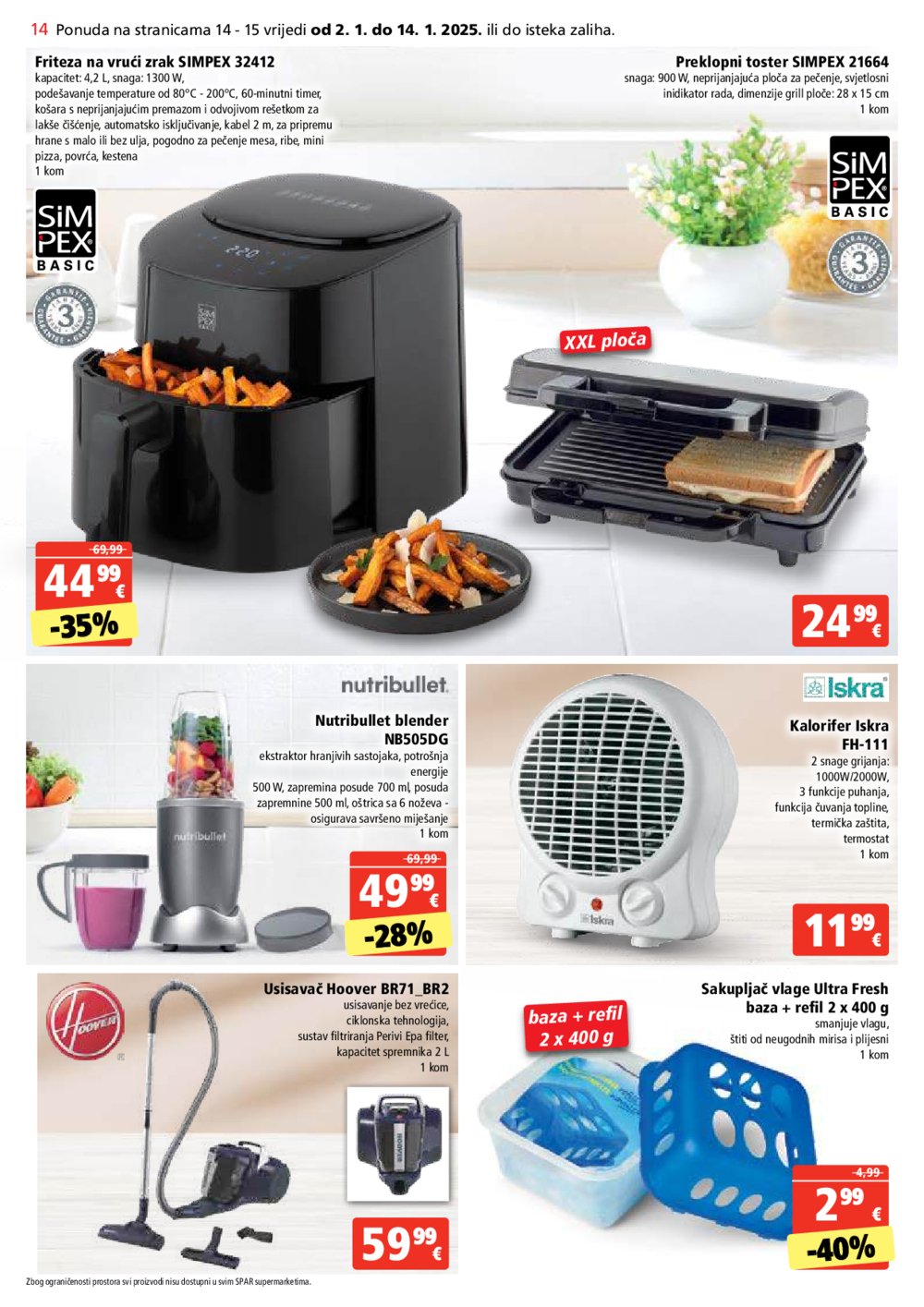 SPAR katalog Akcija 02.01.- 07.01. 2025.