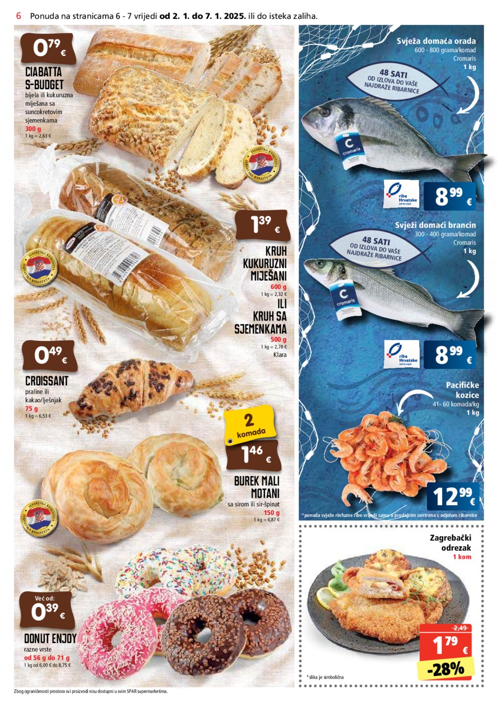 SPAR katalog Akcija 02.01.- 07.01. 2025.