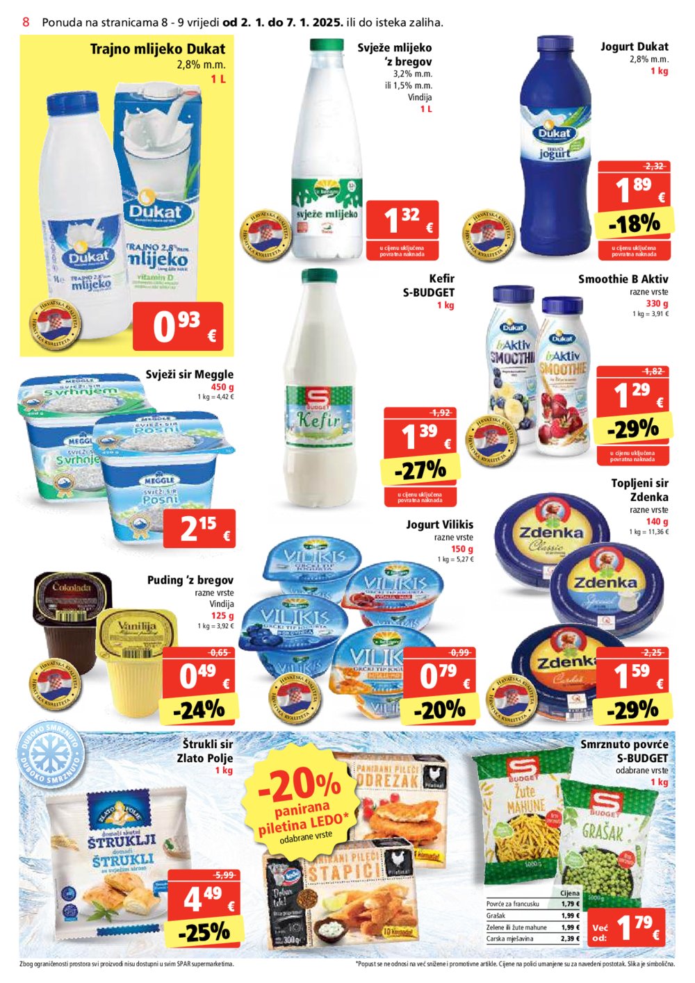 SPAR katalog Akcija 02.01.- 07.01. 2025.