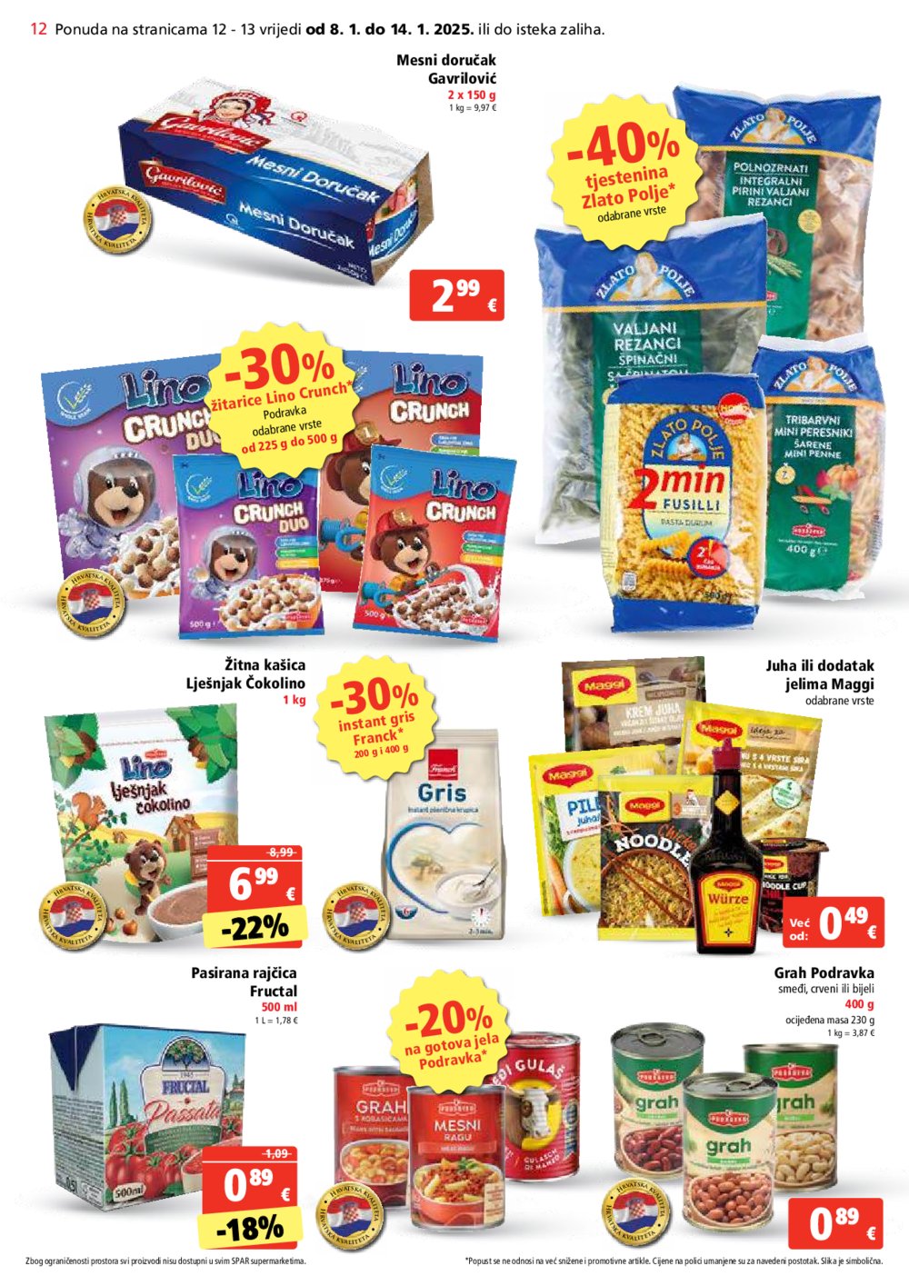 SPAR katalog Akcija 08.01.- 14.01. 2025.