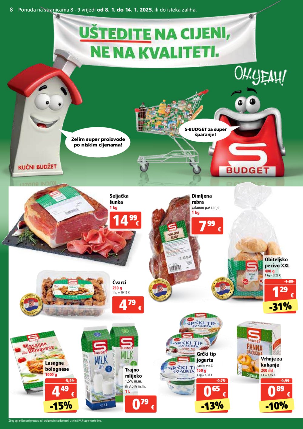 SPAR katalog Akcija 08.01.- 14.01. 2025.