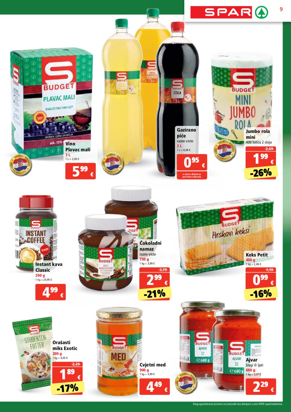 SPAR katalog Akcija 08.01.- 14.01. 2025.