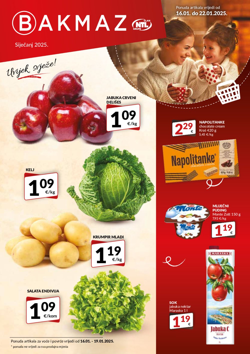 Bakmaz katalog Akcija 16.01.-22.01.2025.