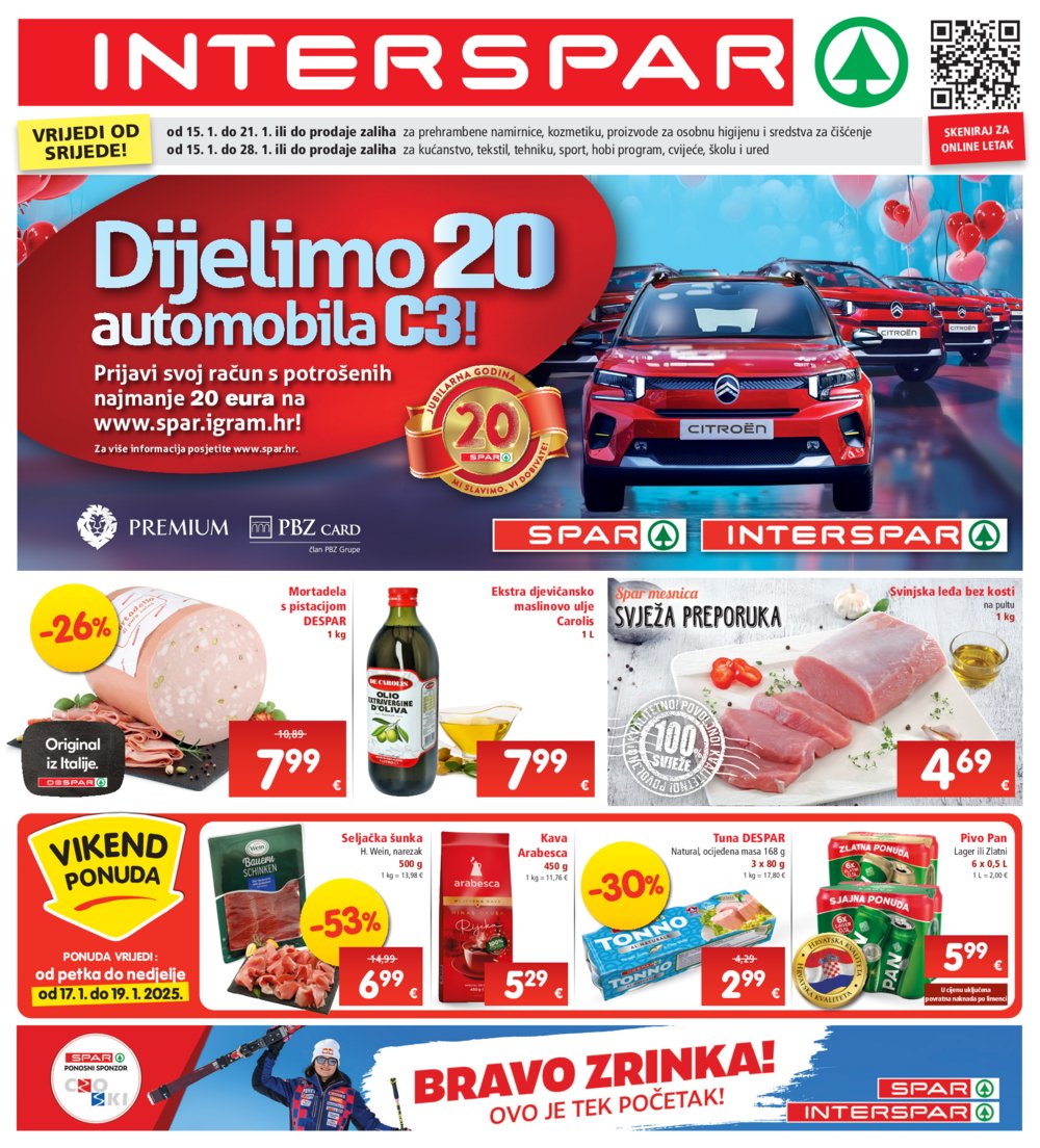 INTERSPAR katalog Akcija 15.01.-21.01.2025.