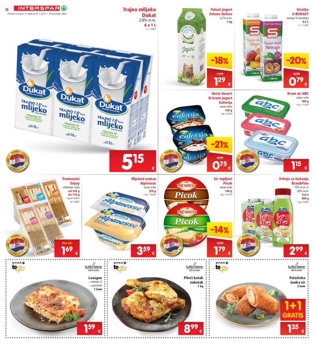 INTERSPAR katalog Akcija 15.01.-21.01.2025.