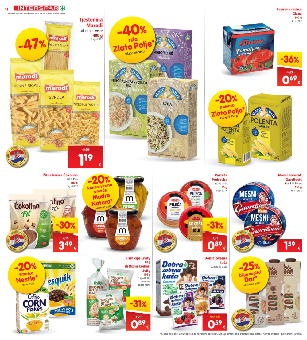 INTERSPAR katalog Akcija 15.01.-21.01.2025.