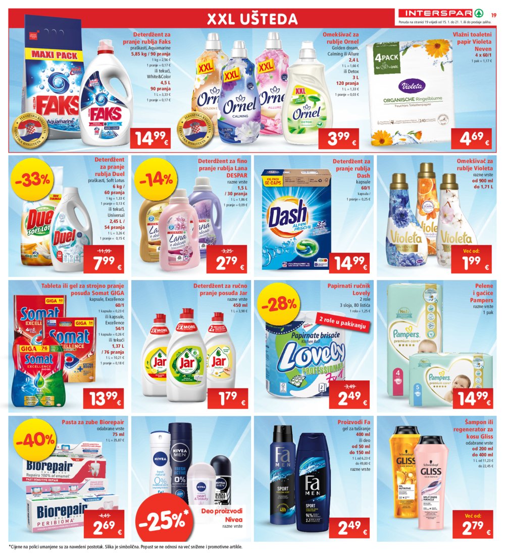 INTERSPAR katalog Akcija 15.01.-21.01.2025.