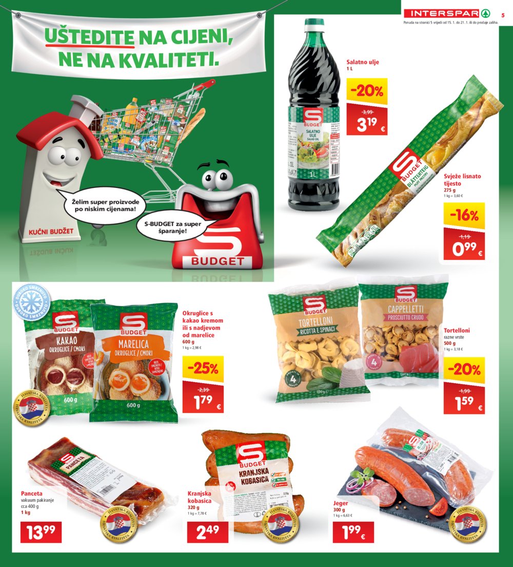 INTERSPAR katalog Akcija 15.01.-21.01.2025.