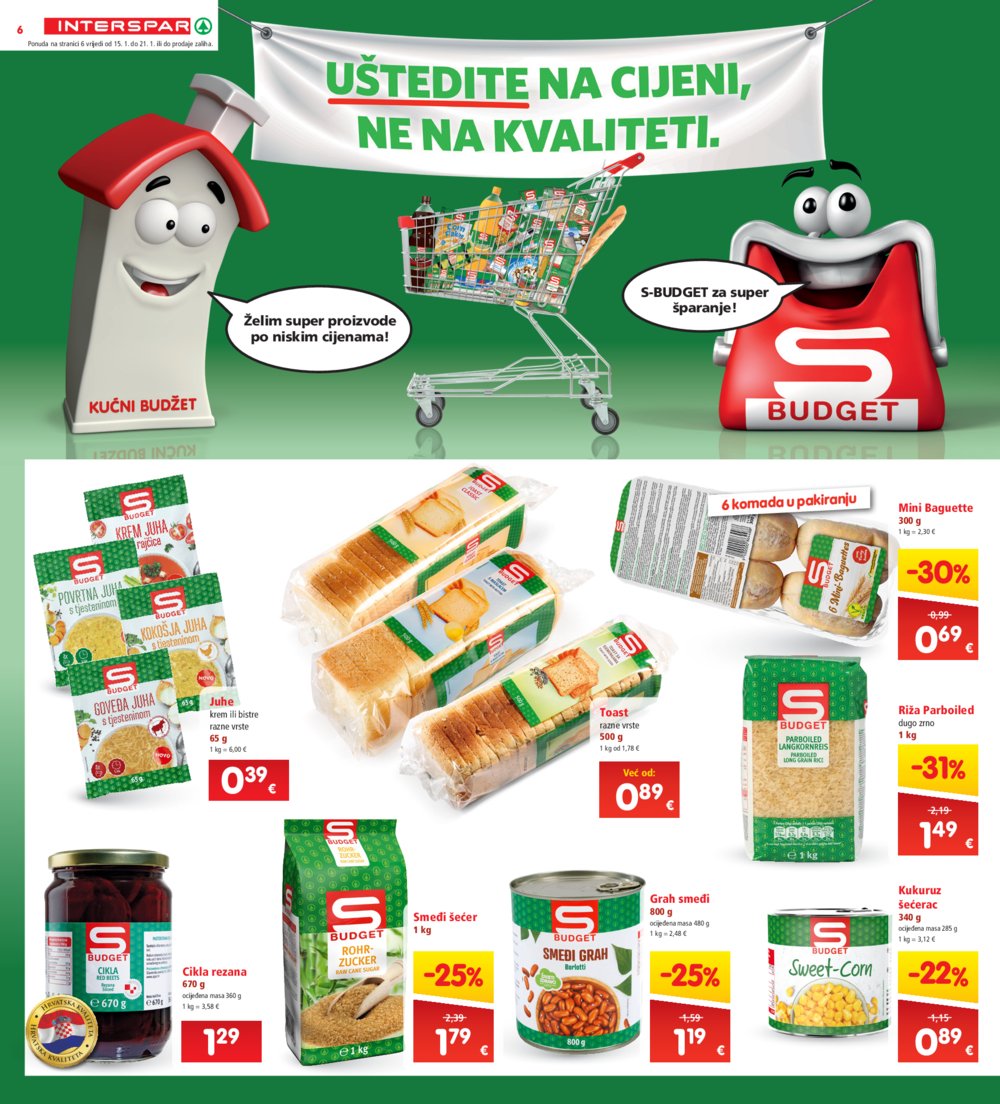 INTERSPAR katalog Akcija 15.01.-21.01.2025.