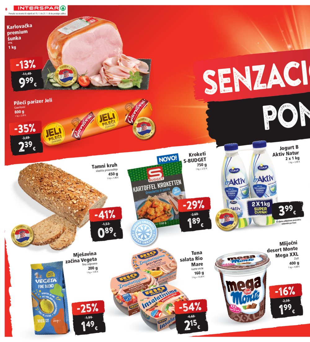 INTERSPAR katalog Akcija 15.01.-21.01.2025.